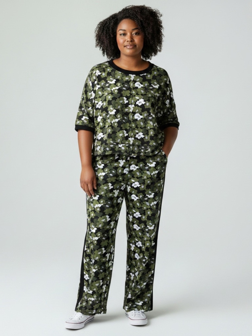 Paper Label Departures Bristol Camo Floral Coord Track Suit